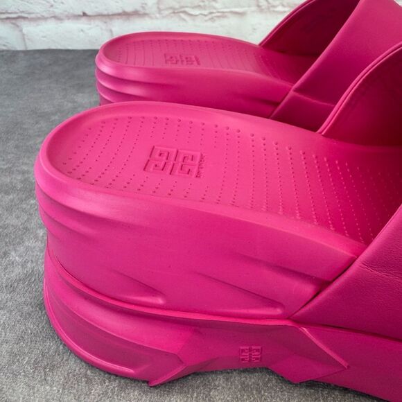 Givenchy Pink Leather Marshmallow Wedge Sandals NIB 40 - Picture 6 of 11